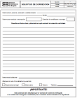Formato de solicitud de corrección 